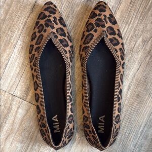 MIA Brown and Black Leopard Print Flats